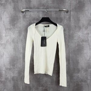 🚩steal authentic Dolce & Gabbana Cream Long Sleeve Top
